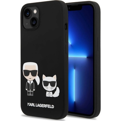 KARL LAGERFELD Гръб Karl Lagerfeld MagSafe Compatible Case Liquid Silicone Гръб Karl and Choupette iPhone 14 - Черен