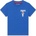 GUESS Синя тениска за мини момче с бял надпис Guess и малко мече