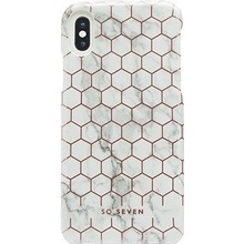 SoSeven Fashion Milan Hexagonal Marble biele/Rose zlaté iPhone X/XS