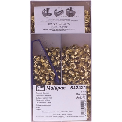 Průchodky 5 mm s podložkou MOSAZ 500 ks Multipac
