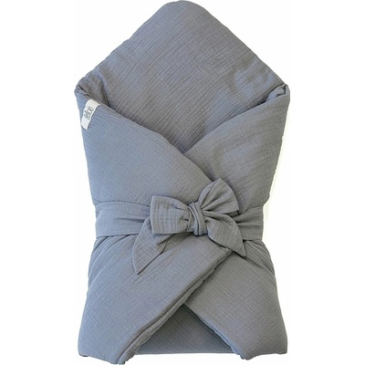 Pinkie Zavinovačka Bellou Muslin grey BIO bavlna