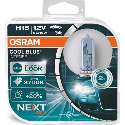 Osram Cool Blue Intense H15 PGJ23t-1 12V 15/55W 2 ks 64176CBN-HCB