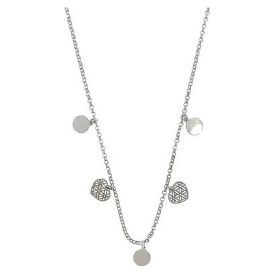 InfinitySilver Strieborný náhrdelník so srdiečkami a kolieskami C471C3246