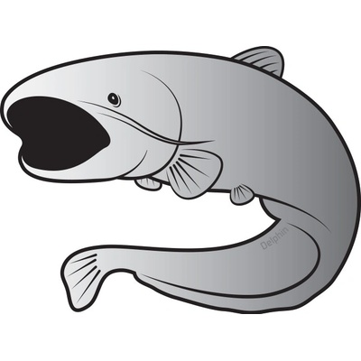 DELPHIN Nálepka sumec SILVER