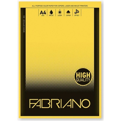 Fabriano Копирен картон, A4, 160 g/m2, жълт, 50 листа (1535160015)