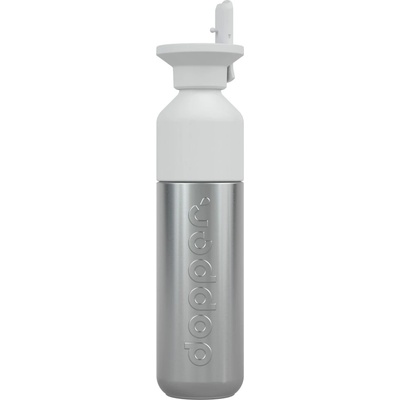 Dopper Бутилка за вода Dopper Dopper Steel x Flip Straw Water bottle - Steel / White - размер 490 ml (533-2412-0111)