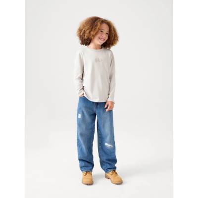 GAP Dětské džíny Soft Relaxed Distressed Tmavě modrá