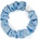 By Eloise London Silk Scrunchie Silver Heart Ластик за коса за жени цвят Sky Blue