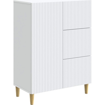 vidaXL Служебен шкаф Бяло 66 x 34, 5 x 90 см Инженерна дървесина (894625)
