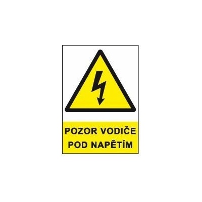 Pozor vodiče pod napětím, Plast A4