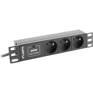 Lanberg 3 Plug 2 m 10A (PDU-03E-0200-IEC-BK)
