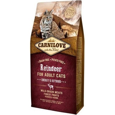 Carnilove Reindeer for Adult Cats Energy & Outdoor 2 x 6 kg