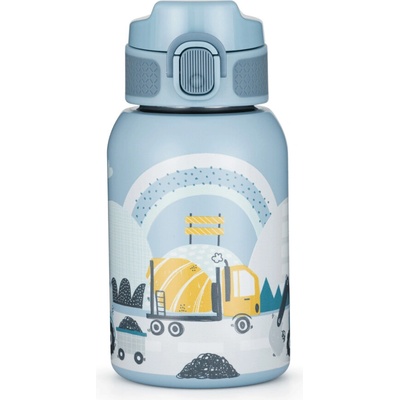 Petite & Mars Láhev nerezová termo se slámkou 350 ml Work Zone 12m+