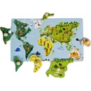 Adam Toys edukační vkládačka s úchyty Mapa Světa