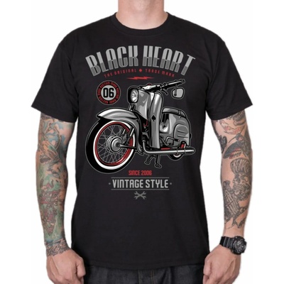 Black heart Мъжка тениска black heart - vintage style - ЧЕРЕН - 8186