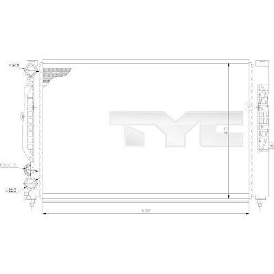 Chladič, chlazení motoru TYC 702-0011 (7020011)