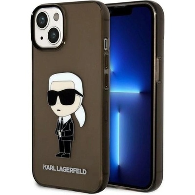KARL LAGERFELD Кейс Karl Lagerfeld KLHCP14MHNIKTCK за iPhone 14 Plus 6.7", черен / черен, твърд, Ikonik Karl Lagerfeld (3666339087050)