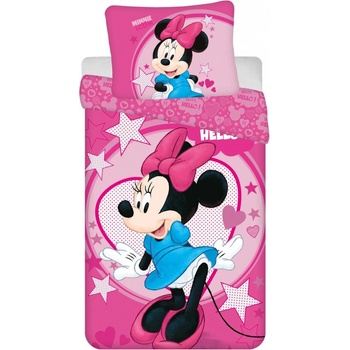 Jerry Fabrics Obliečky Minnie Hello micro Polyester mikrovlákno 140x200 70x90