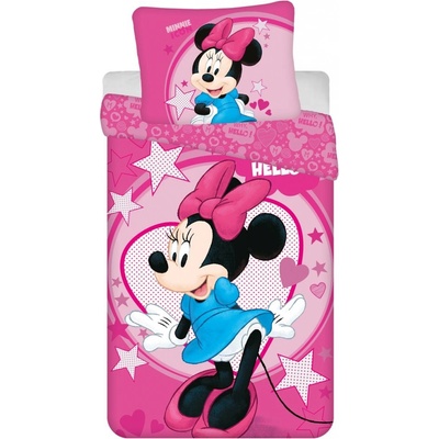 Jerry Fabrics Obliečky Minnie Hello micro Polyester mikrovlákno 140x200 70x90