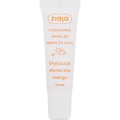 Ziaja Lip Gloss Sunny Mango sladký lesk na pery s vôňou manga transparentná 12 ml