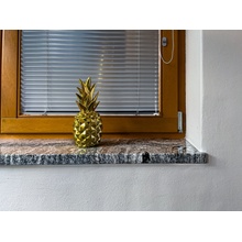 TONE OF STONE Venkovní kamenný žulový parapet - Žula Viscount White lesk, 10x150x20 mm