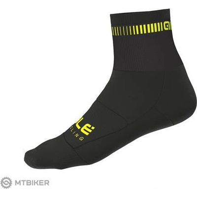 ALÉ LOGO Q-SKIN SOCKS čierna fluo žltá