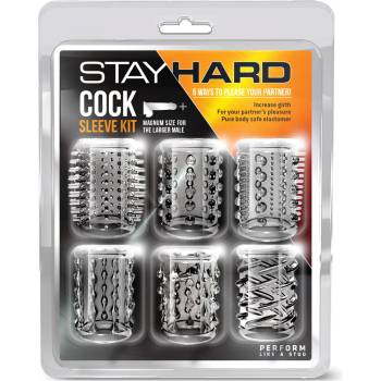 Image 1 of Blush Stay Hard Cock Sleeve Kit Clear