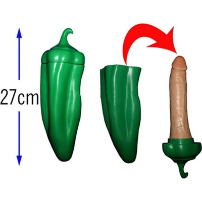 Реалистичен пенис скрит в морков, 27см. - Penis Green Pepper (D-236726)