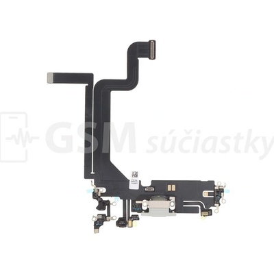 Flex kábel nabíjania iPhone 14 Pro Max - nabíjací konektor, mikrofón Farba: Biela
