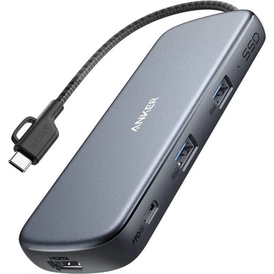 Anker PowerExpand 4-in-1 SSD USB-C Adapter, Hub, с 256Gb SSD диск, 4K HDMI, 100W->88W PD (A83470A2)