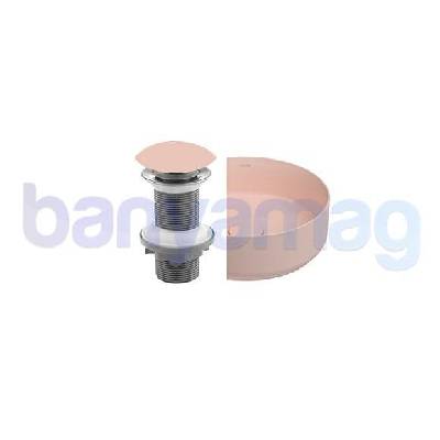 Клик сифон за мивка без преливник, с керамична капачка розов мат (Salmon) (38TP0167I)