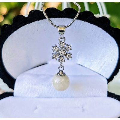 Meganflo Сребърен медальон Снежинка