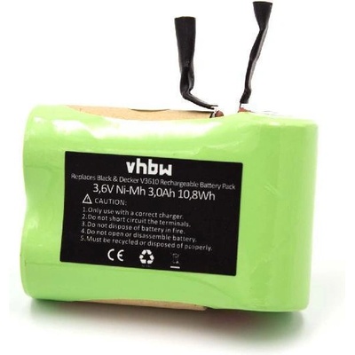 VHBW Батерия за Black & Decker V3610, 3000 mAh (800108595)