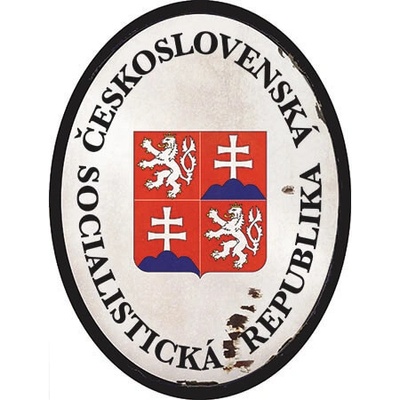 Ceduľa Československá Socialistická Republika old