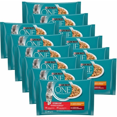 Purina ONE Sterilcat kura hovädzie v šťave 48 x 85 g