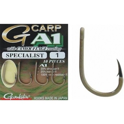 Gamakatsu G-Carp A1 Specialist Hook Camo Brown vel.6 10 ks