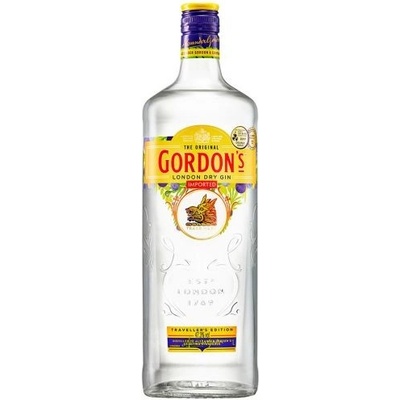 Gordon's London Dry Gin 37,5% 1 l (čistá fľaša)