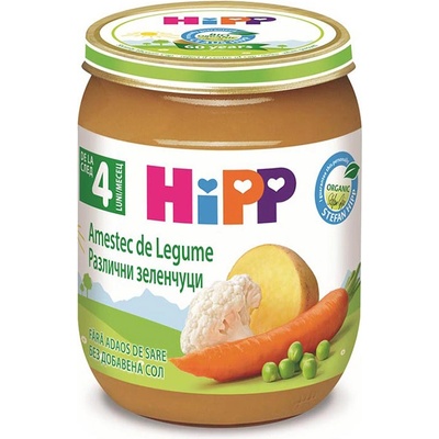 HiPP Био Пюре HiPP Различни зеленчуци 125 гр. - 4+ месеца