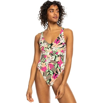 Roxy Бански костюм Roxy ERJX103617 Beach Classics swimsuit - Multicolor (Anthracite Palm Song S)