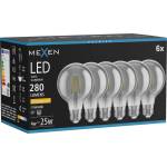 Mexen Vintis 6x LED филаментна крушка E27, G80, 4W, Топла - 2200K, 280 lm, пушек - L155-E27-0422-70x06 (L155-E27-0422-70x06)