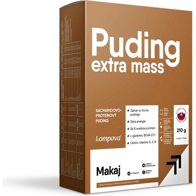 Kompava Extra Mass Pudding Čokoláda 6 x 35 g
