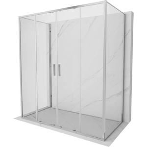 Mexen Exo-3S душ кабина 3-стенна плъзгаща се 190 x 90 см, прозрачна, хром (8152-190-090-01-00-3S)