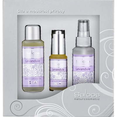 Saloos Levanduľa olej 20 ml + kvetinová voda 50 ml + odličovací olej 50 ml darčeková sada