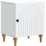 vidaXL Нощен шкаф Бяло 43 x 34, 5 x 50 см Инженерна дървесина (894105)