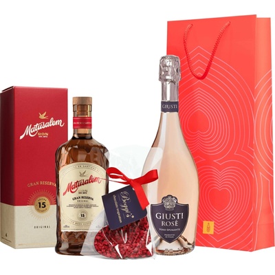 Set Matusalem Reserva 15 + Giusti Rosé + Boggi's Srdce (set 1 x 0,7 l, 1 x 0,75 l)