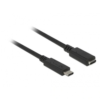 Image 1 of Delock USB Type-C щепсел> гнездо; 0, 5 м, черен удължител (DE85532)