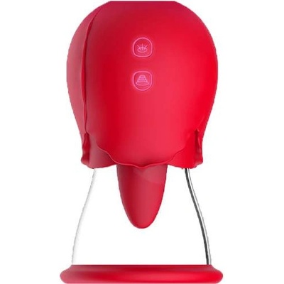 Passion labs Вагинален и клиторен стимулатор "cerise red" 12 см