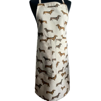 Mks & Porizbags Pánská zástěra Hnědý jezevčík