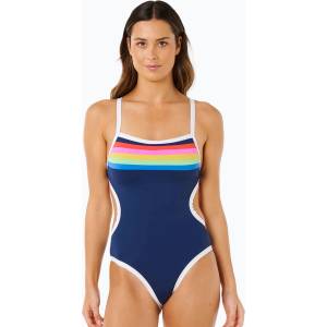 Rip Curl Дамски цял бански Rip Curl Surf Stripe Cheeky dark navy