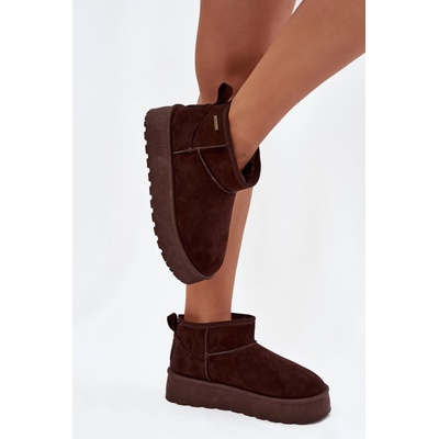 Big star shoes Дамски нискі снежни обувки на платформа Big Star - шоколадни BIG STAR SHOES | Kafyav | ЖЕНИ | 39